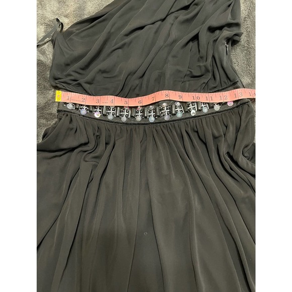 NWT Dolce & Gabbana Midi Black Coctail Dress One Strap Beaded Zip 44 - Picture 11 of 14